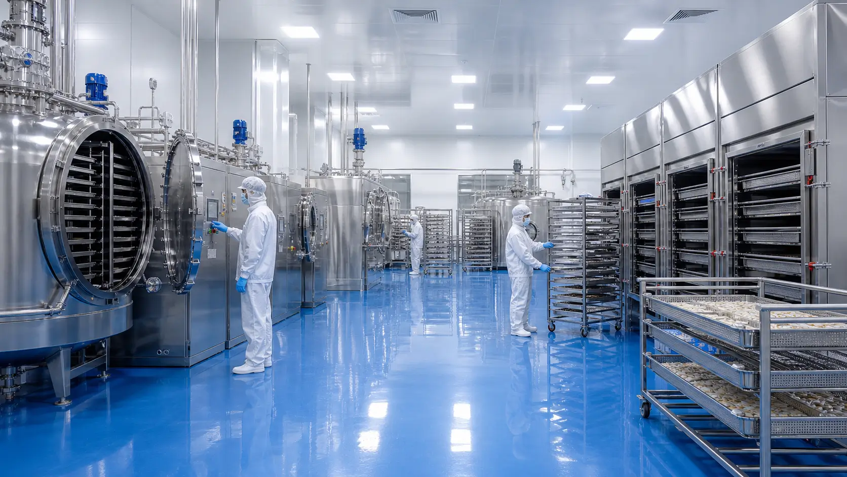 Controlled drying equipment for animal glandular powders