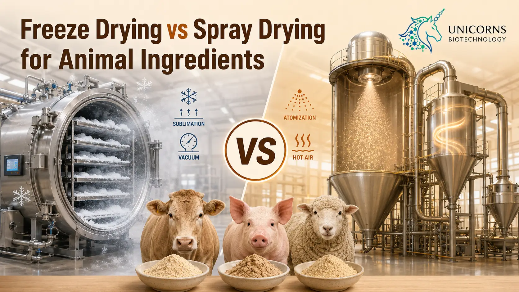 Freeze Drying vs Spray Drying for Animal Ingredients