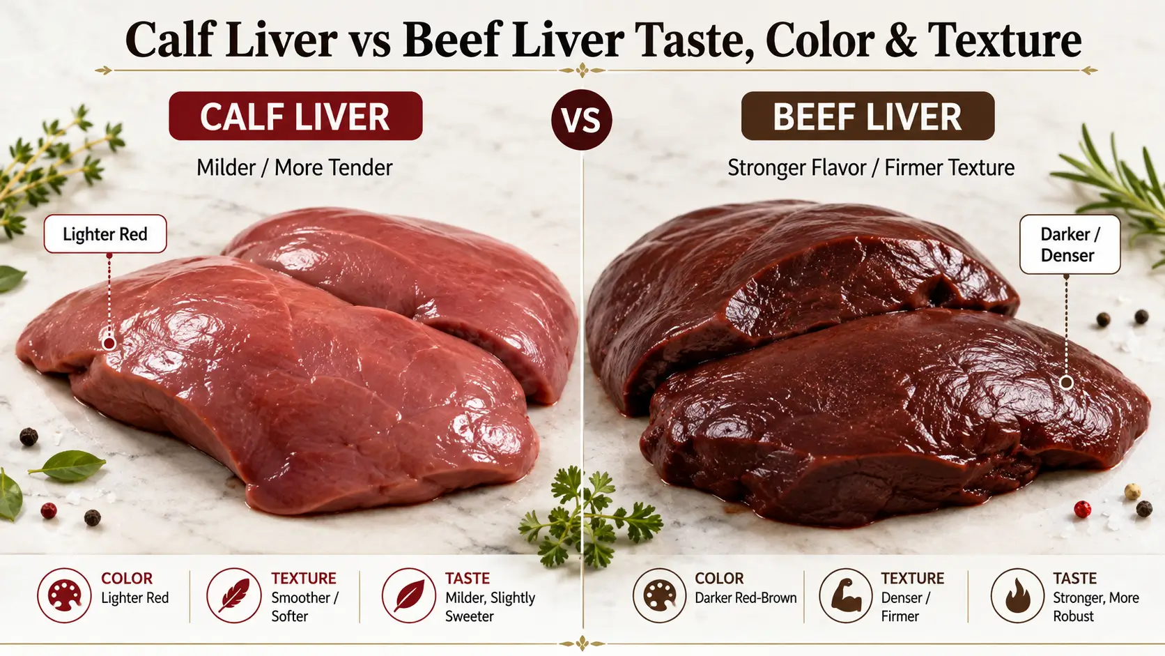 Calf Liver vs Beef Liver Taste and Texture
