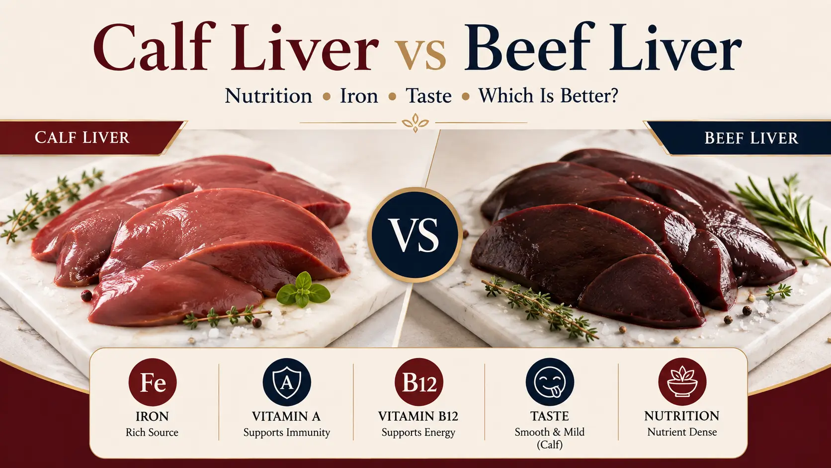 Calf Liver vs Beef Liver for Nutrition, Iron, Taste, Benefits