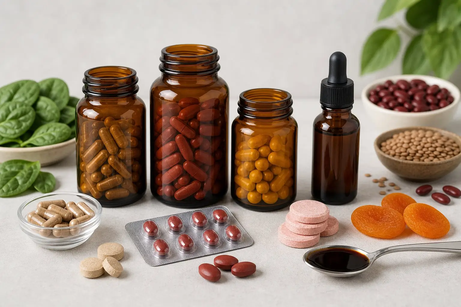 different forms of iron supplements